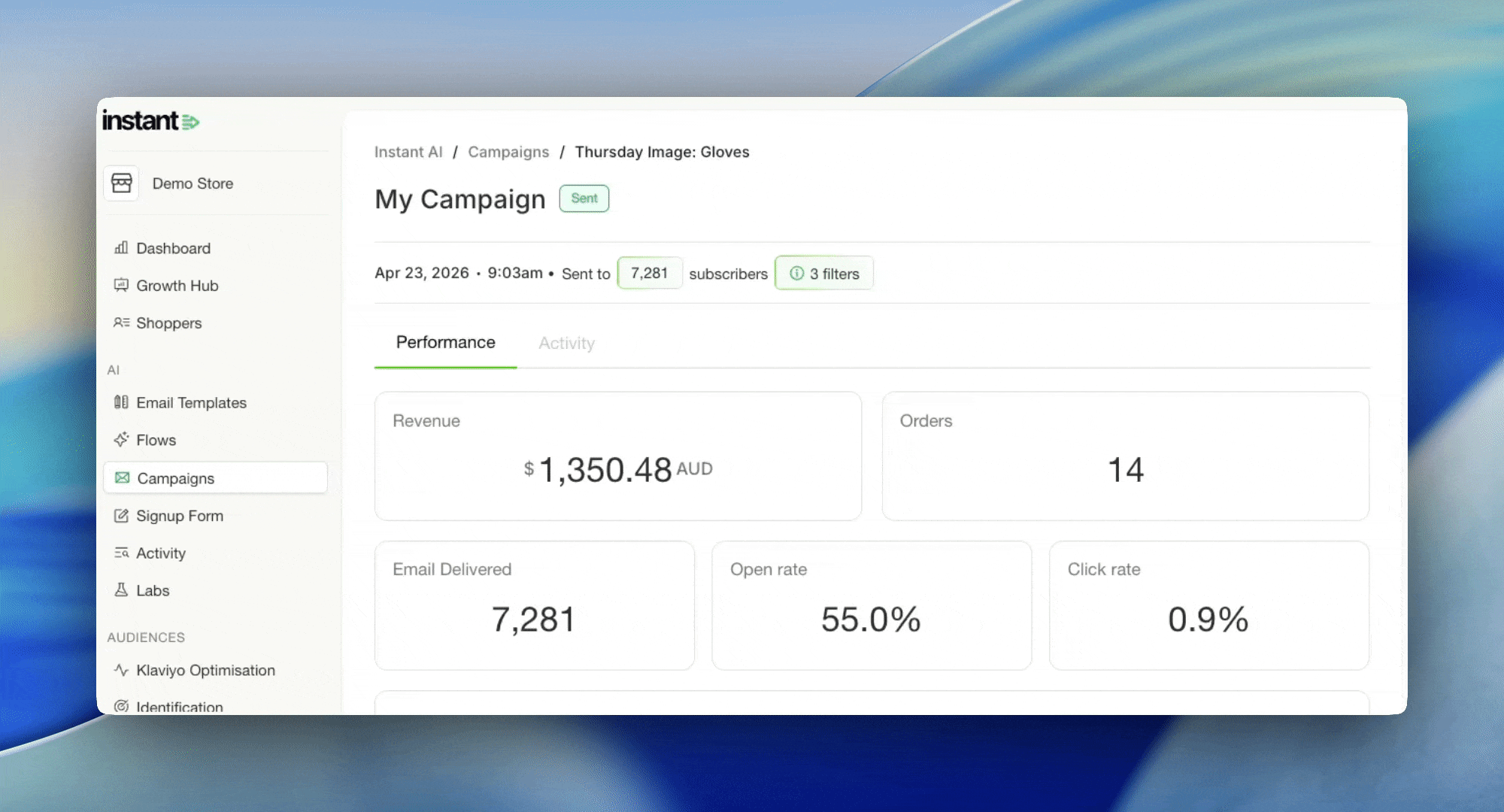 Improved breakdown of filters in past Campaigns